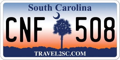 SC license plate CNF508