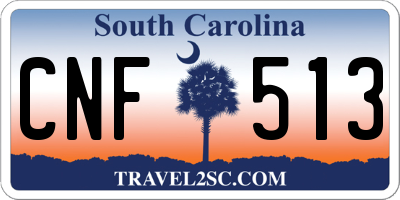 SC license plate CNF513