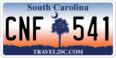 SC license plate CNF541