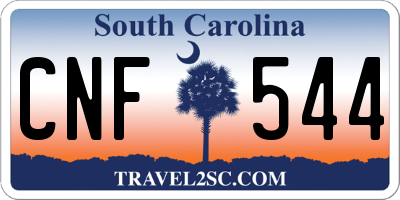 SC license plate CNF544