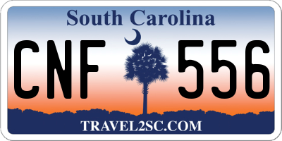 SC license plate CNF556