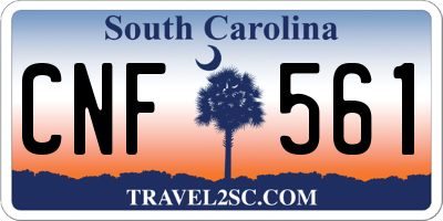 SC license plate CNF561