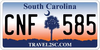 SC license plate CNF585