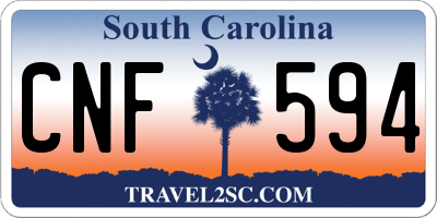 SC license plate CNF594