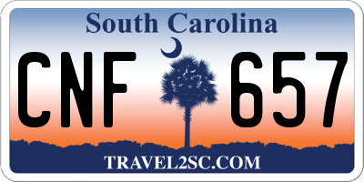 SC license plate CNF657
