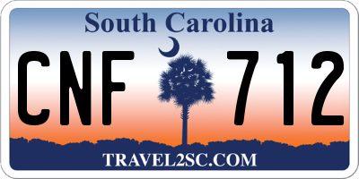 SC license plate CNF712