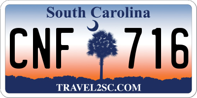 SC license plate CNF716