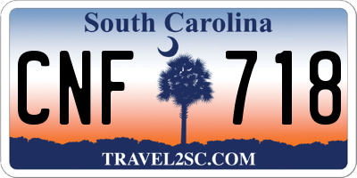 SC license plate CNF718