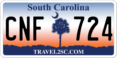 SC license plate CNF724