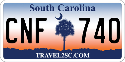 SC license plate CNF740