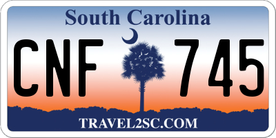 SC license plate CNF745