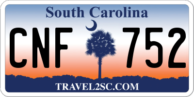 SC license plate CNF752