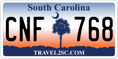 SC license plate CNF768
