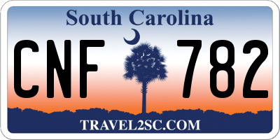 SC license plate CNF782