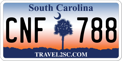 SC license plate CNF788