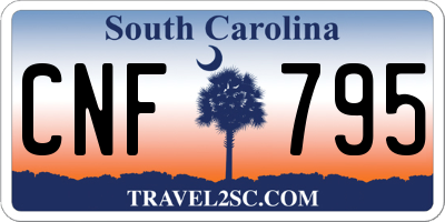 SC license plate CNF795