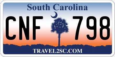 SC license plate CNF798