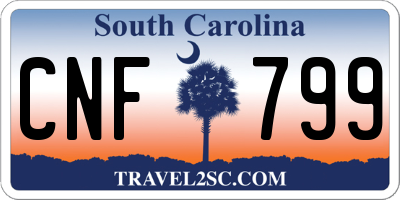 SC license plate CNF799