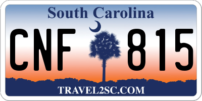 SC license plate CNF815