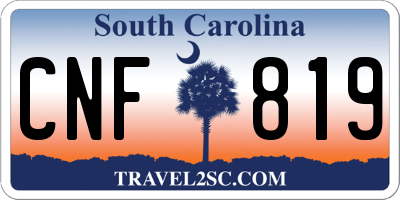 SC license plate CNF819