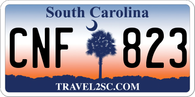 SC license plate CNF823