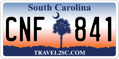 SC license plate CNF841