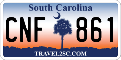 SC license plate CNF861