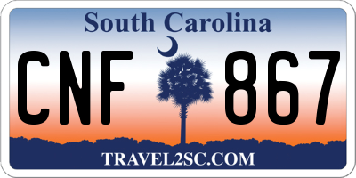SC license plate CNF867