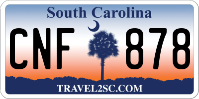 SC license plate CNF878