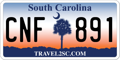 SC license plate CNF891