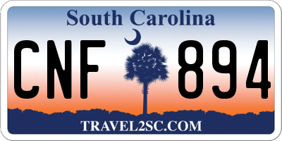 SC license plate CNF894