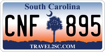 SC license plate CNF895