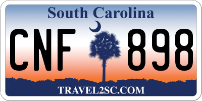 SC license plate CNF898