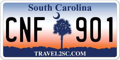 SC license plate CNF901