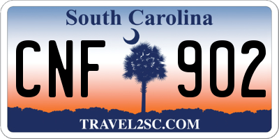 SC license plate CNF902