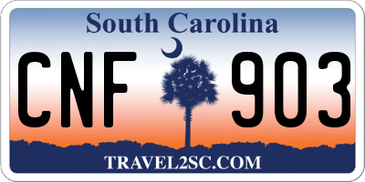 SC license plate CNF903