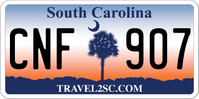 SC license plate CNF907