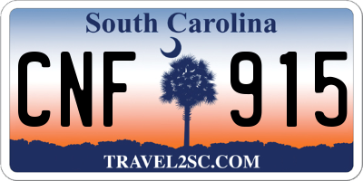 SC license plate CNF915