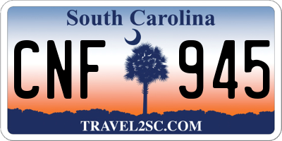 SC license plate CNF945