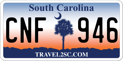 SC license plate CNF946