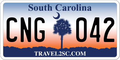 SC license plate CNG042