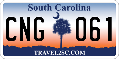 SC license plate CNG061