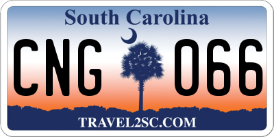 SC license plate CNG066