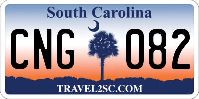 SC license plate CNG082