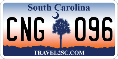 SC license plate CNG096