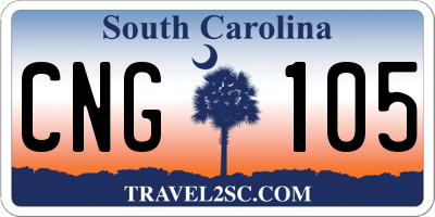 SC license plate CNG105