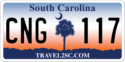 SC license plate CNG117