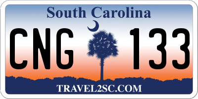 SC license plate CNG133