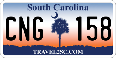 SC license plate CNG158