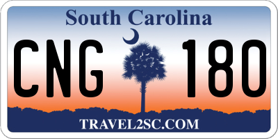 SC license plate CNG180